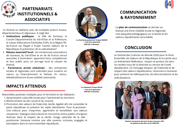 FESTIVAL FRANCILIEN DU VIVRE ENSEMBLE : LAICITE ET VALEURS DE LA REPUBLIQUE
